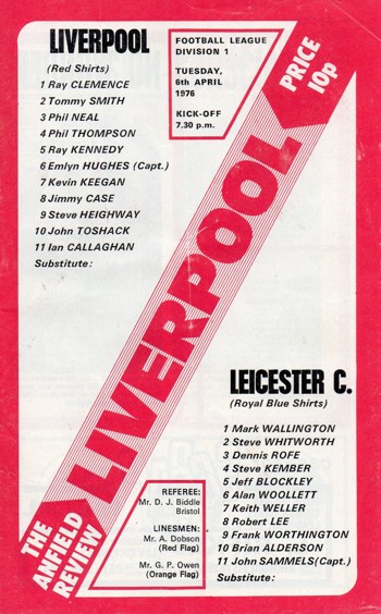 Match programme